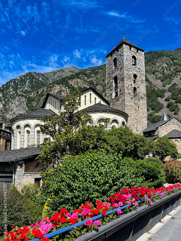 Beautiful view of Andorra La Vella, capital of Andorra.
