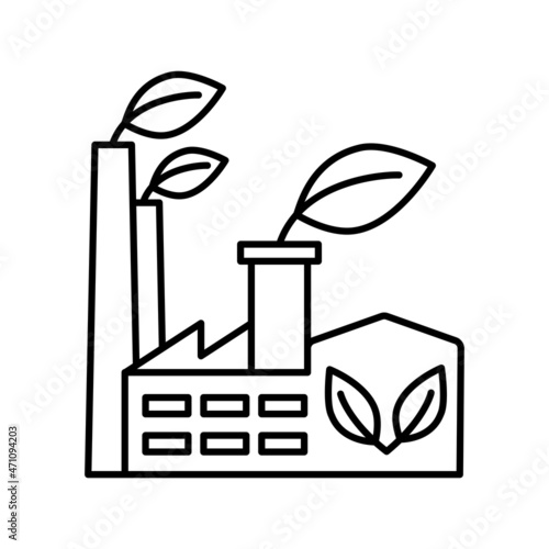 Carbon neutral. CO2 recycling icon. Eco factory symbol. Net zero carbon footprint. No air atmosphere pollution