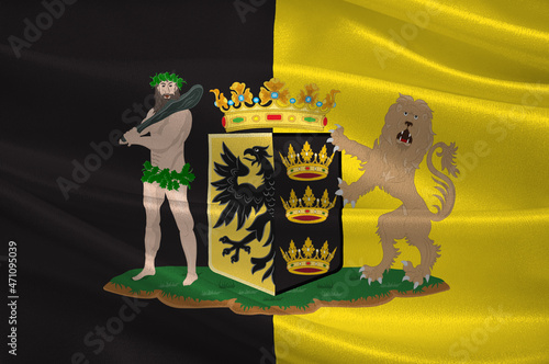 Flag of Sneek, Friesland of Netherlands photo