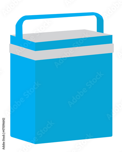 Bag refrigerator vector flat illustration