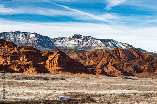 Cliffs overlooking freeway