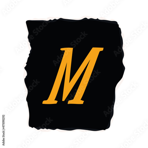 ransom note with letter M