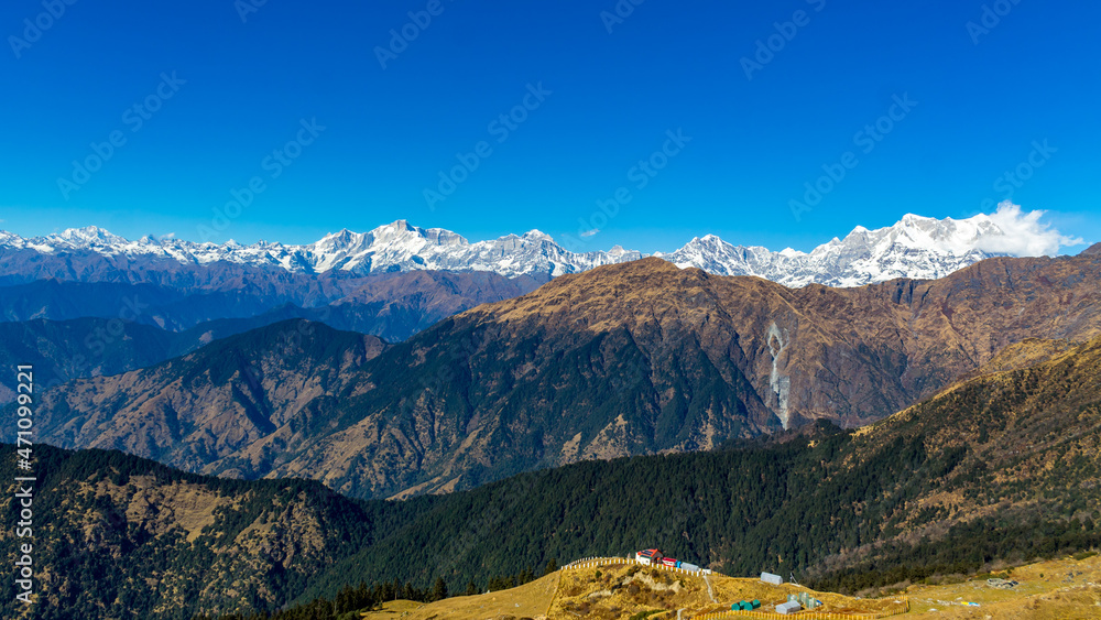 Chopta, Uttarakhand - Beautiful view of Himalayas which can be seen from Chopta