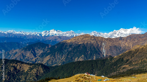 Chopta, Uttarakhand - Beautiful view of Himalayas which can be seen from Chopta