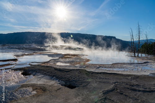 Mammoth Hot Springs in Yellowstone National Park, Wyoming/Montana