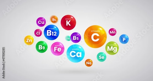 Vitamins and Minerals Information Animation 