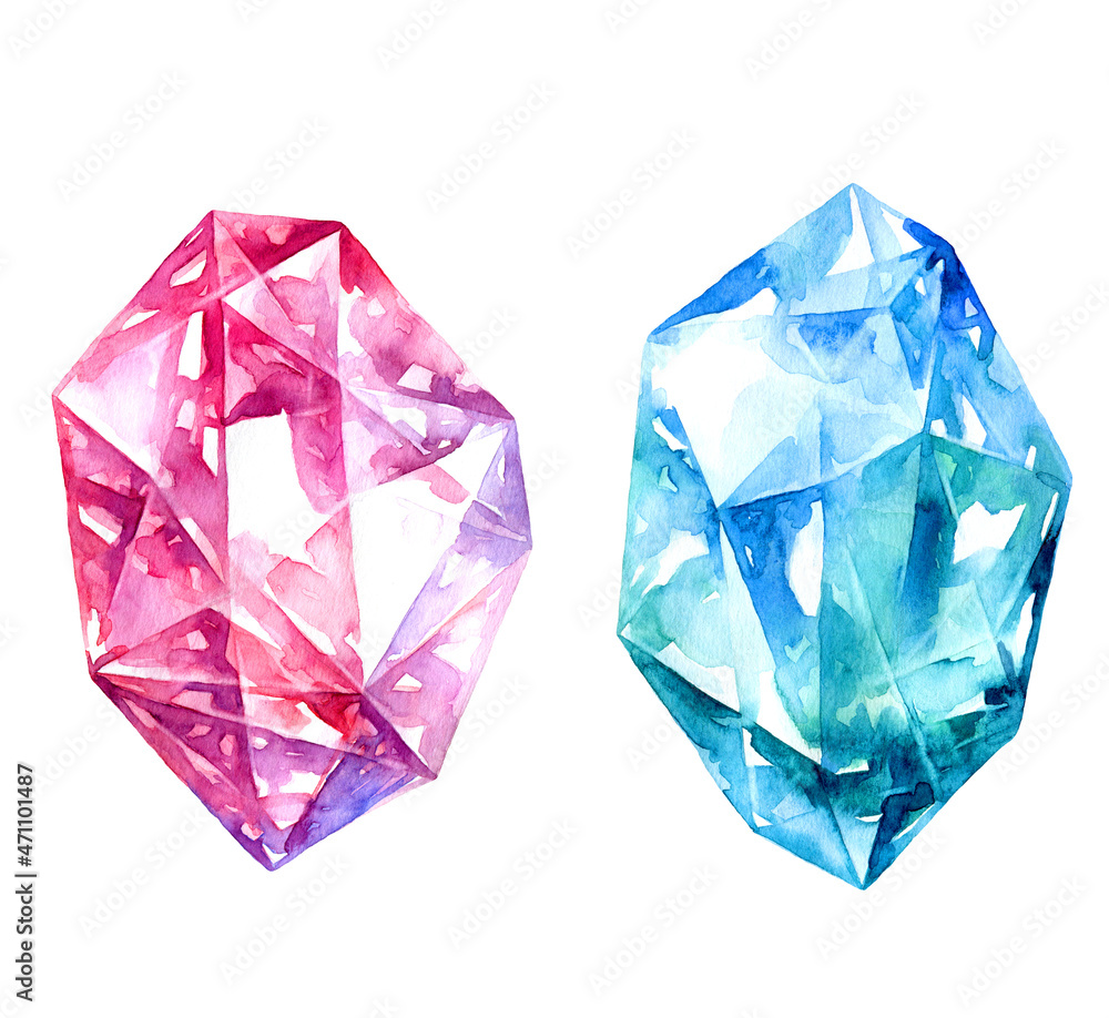 Watercolor crystals Watercolor crystals