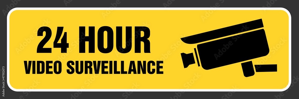 24 hour video surveillance sign 24 hour video surveillance sign