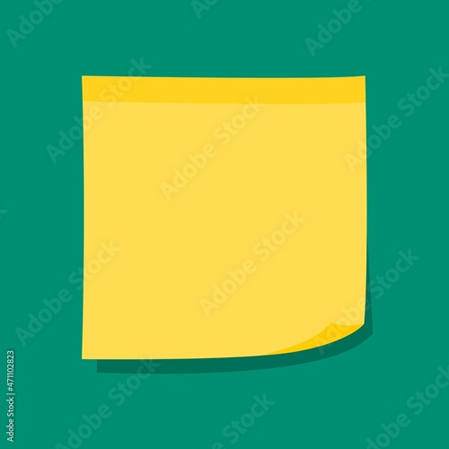 Yellow sticky note blank
