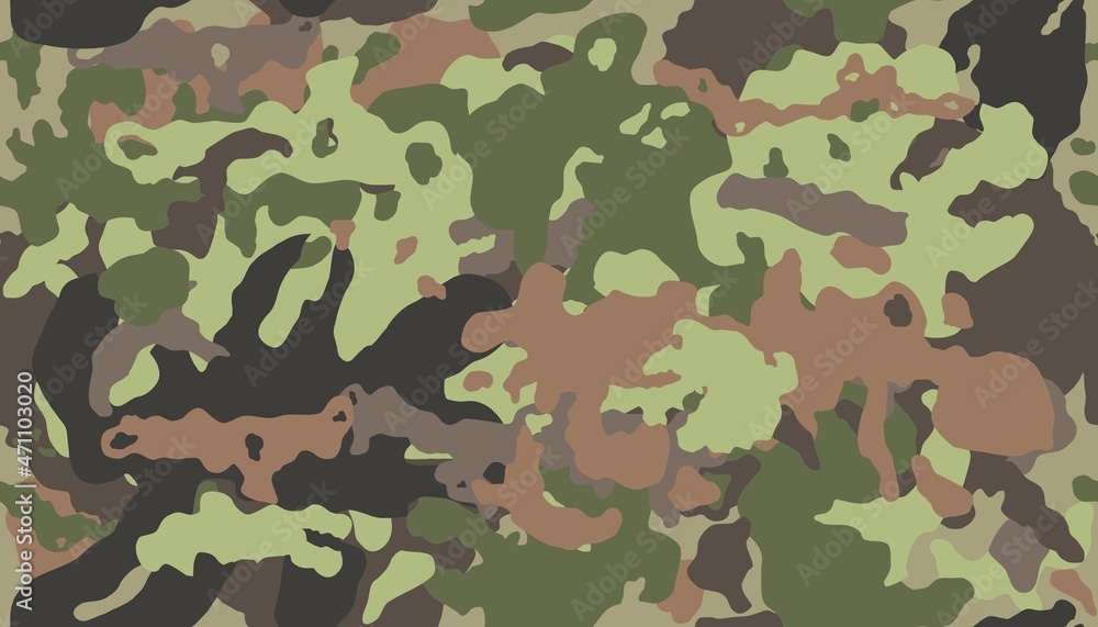 Fototapeta premium Forest camouflage vector print
