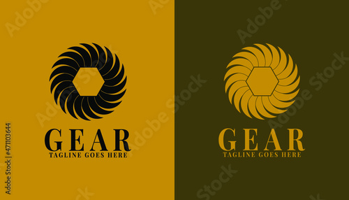 gear logo design vector