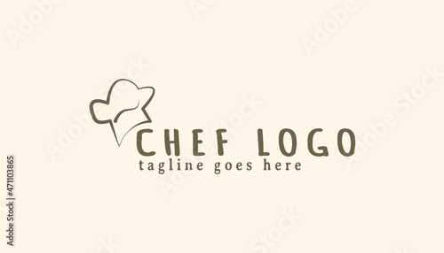 chef hat logo inspiration design template. Restaurant logo vector illustration. chef logo for restaurant fast food business. kitchen restaurant logo company.
