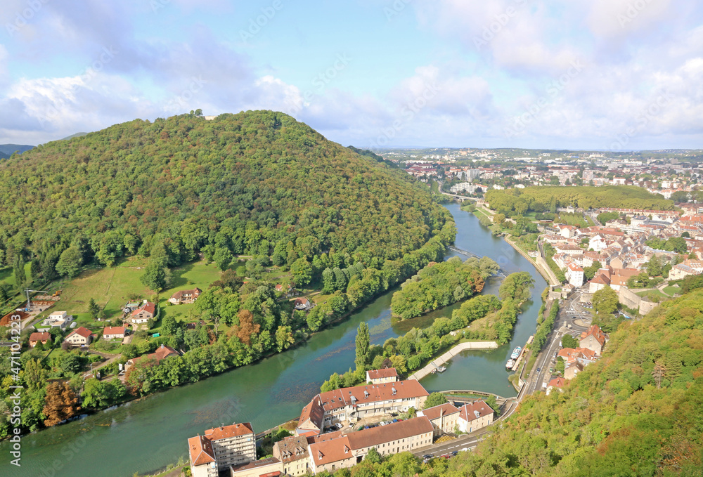 	
Besancon town, France from the citadel	