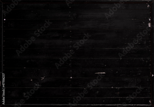 Black painted wooden planks background