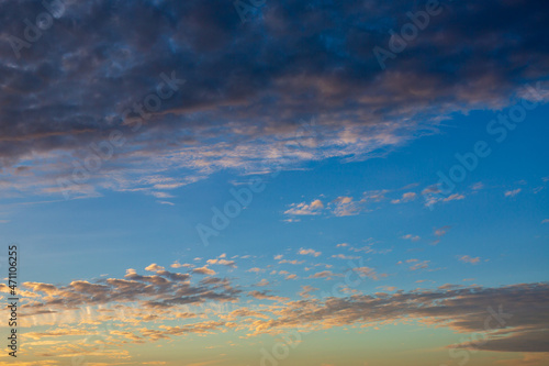 Fototapeta Naklejka Na Ścianę i Meble -  clouds and orange sky,Sunset sky background 