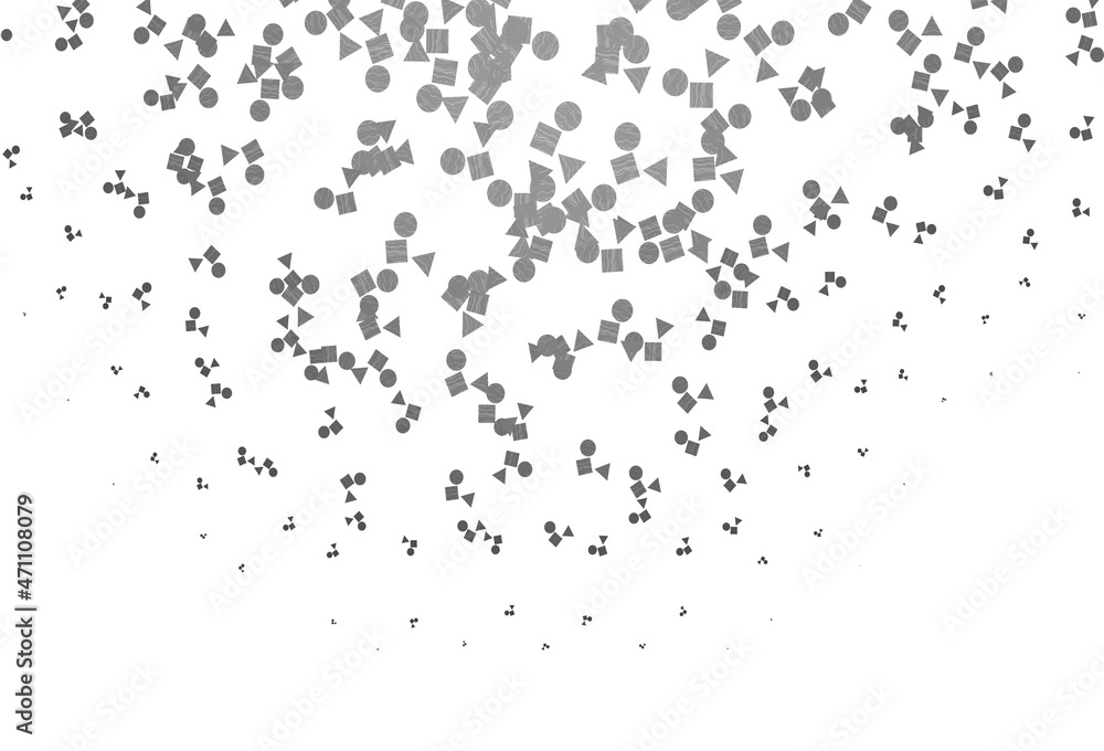 Light Silver, Gray vector backdrop with lines, circles, rhombus. Light Silver, Gray vector backdrop with lines, circles, rhombus.