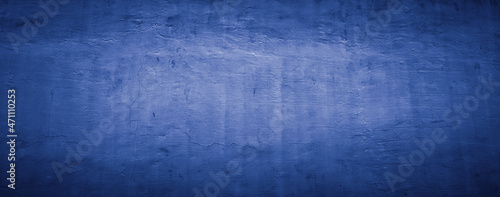 blue concrete wall texture background, panoramic background