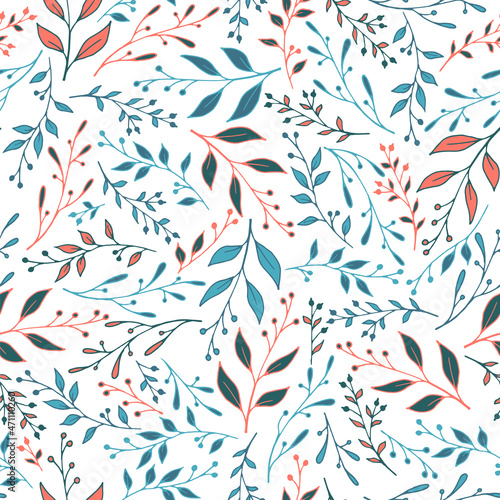 Spring sprouts pattern seamless vector. Elegant
