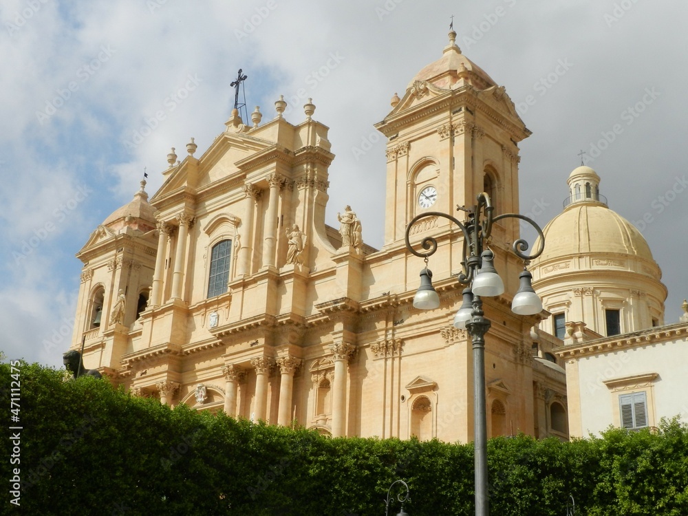 Noto, Sicily, Cathedral, Oblique View with Dome