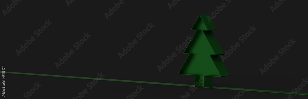Obraz premium winter merry christmas card modern 3d minimal