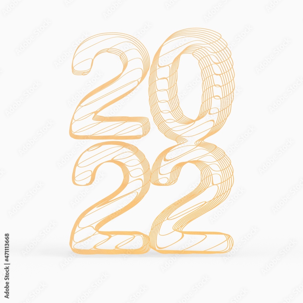 year 2022 in numbers 3d modern year 2022 in numbers 3d modern
