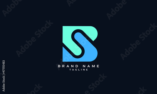 BS, SB, CC, Abstract initial monogram letter alphabet logo design