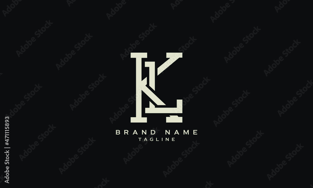 KL, LK, KIL, LIK, Abstract initial monogram letter alphabet logo design KL, LK, KIL, LIK, Abstract initial monogram letter alphabet logo design
