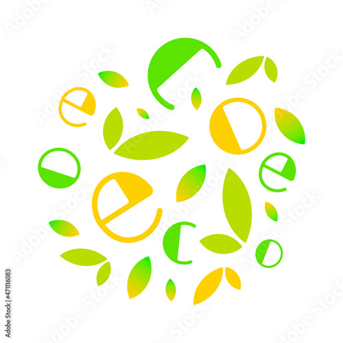 vector pattern - eco vegetarian, healthy lifestyle