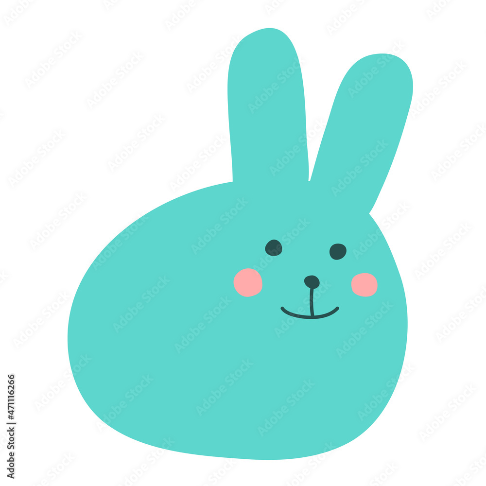 Cute rabbit, decorative, abstract baby hare, cartoon beautiful animal Cute rabbit, decorative, abstract baby hare, cartoon beautiful animal