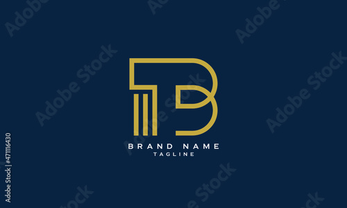 TB, BT, Abstract initial monogram letter alphabet logo design
