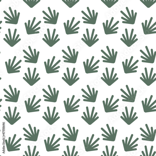 Seamless vector pattern of abstract coniferous branches
