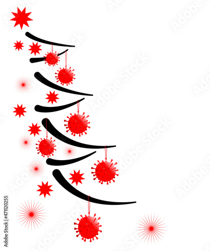 weihnachtsbaum corona rot 211123