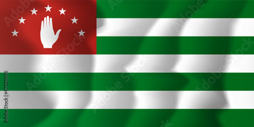 Abkhazia waving flag