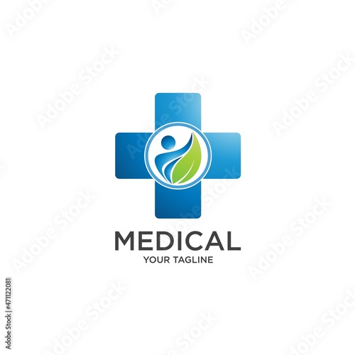 Modern medicine logo, vector template. EPS 10