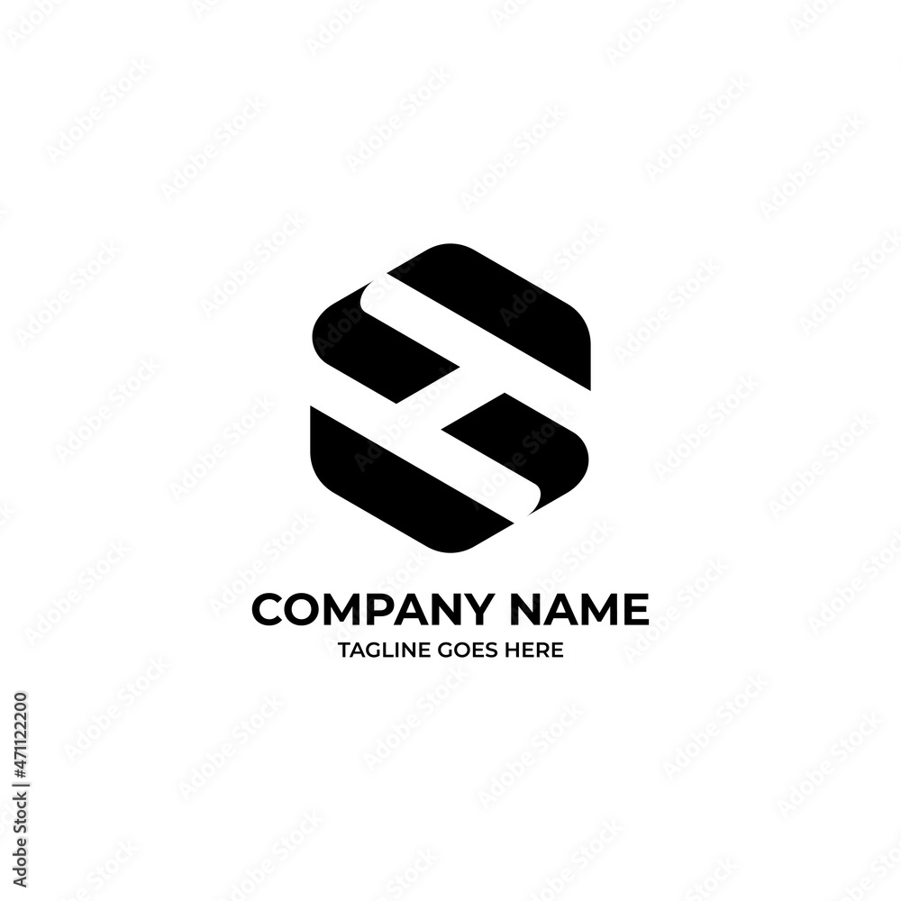 Initial letters SH or HS logo vector Initial letters SH or HS logo vector