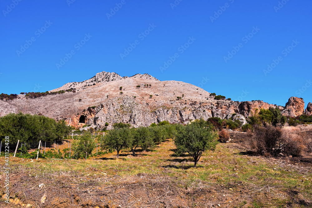 mountains near Castellammare del golfo Sicily Italy