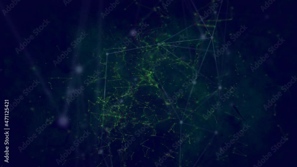 Animation of glowing green lines with glowing spots Animation of glowing green lines with glowing spots