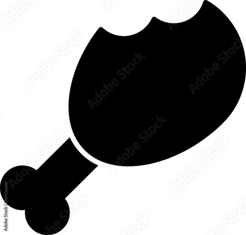 fast food icons chicken leg and meat