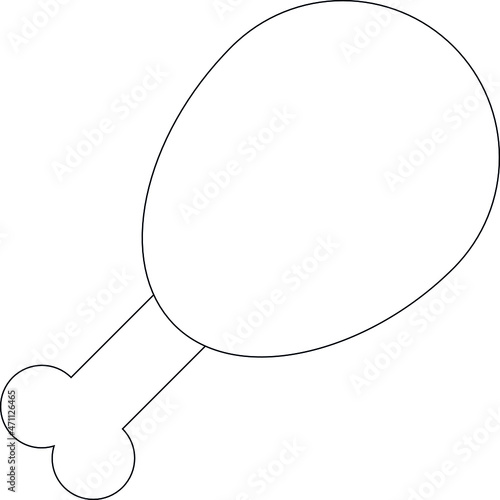 fast food icons  chicken leg and meat