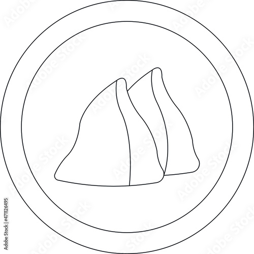 fast food icons  samosa and food