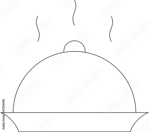 fast food icons  cloche and buffet