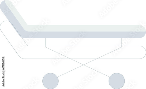 emergency icons illness and stretcher