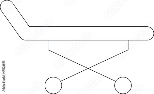emergency icons illness and stretcher