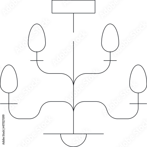 electronics and appliances icons ceiling lamp and illumination