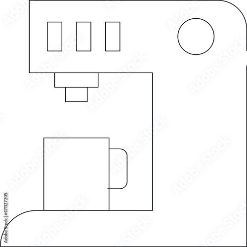 electronics and appliances icons coffee maker and electronics
