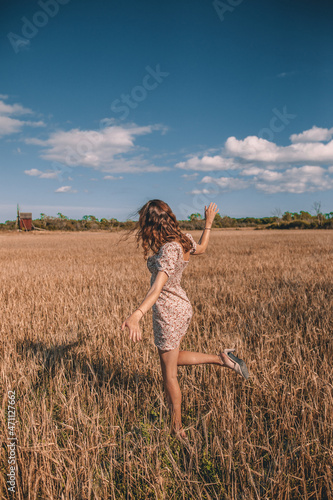 girl in a wheat field