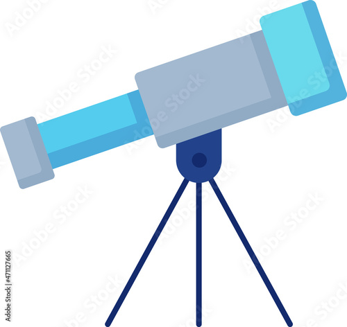 education icons telescope and astronomer