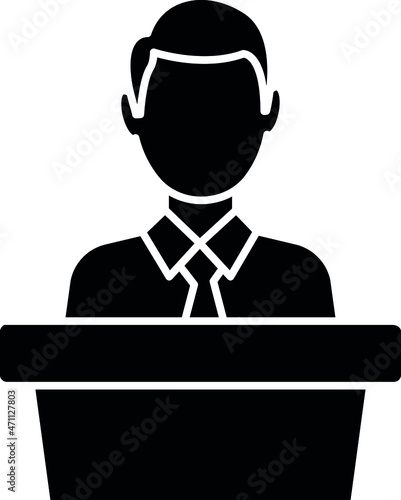 education icons lecturer  and speech