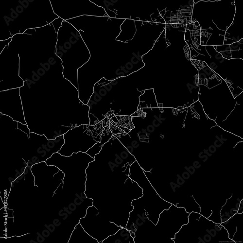 Black map of Petrinja Croatia. photo