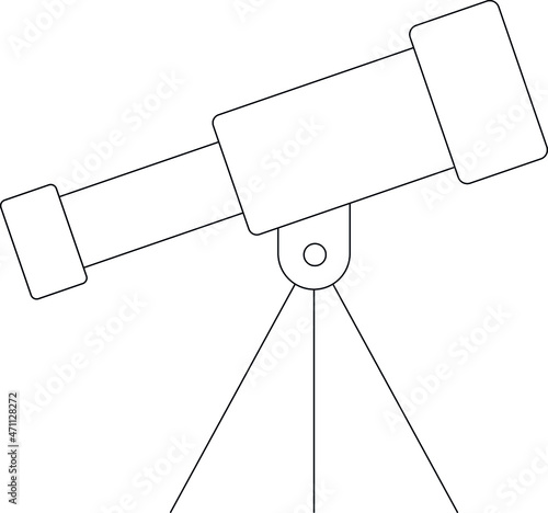 education icons telescope and astronomer